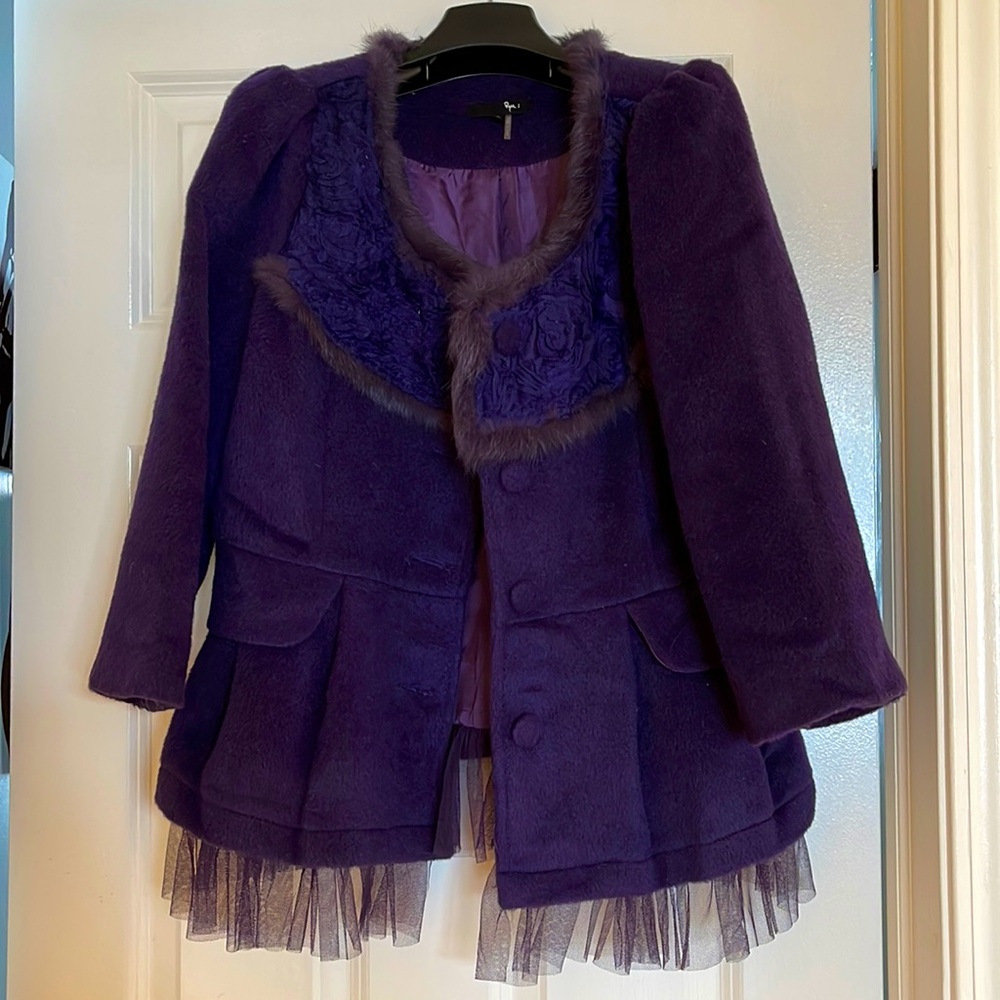 NWOT Ryu Purple Wool Blazer (L)